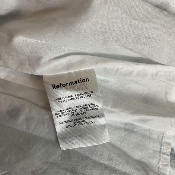 Reformation White and Black Polka Dot Midi Dress - Picture 7 of 7